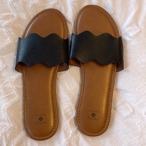 Shade & Shore black slide sandals